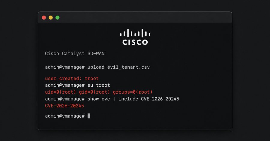 Cisco Catalyst SD-WAN Zero-Day CVE-2026-20245 Ausgenutzt