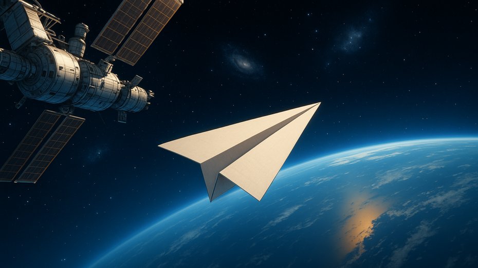 Papierflieger von der ISS: Experiment der Universität Tokio