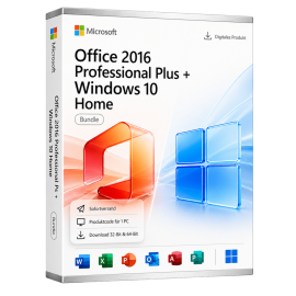 Microsoft Office 2016 Professional Plus + Microsoft Windows 10 Home